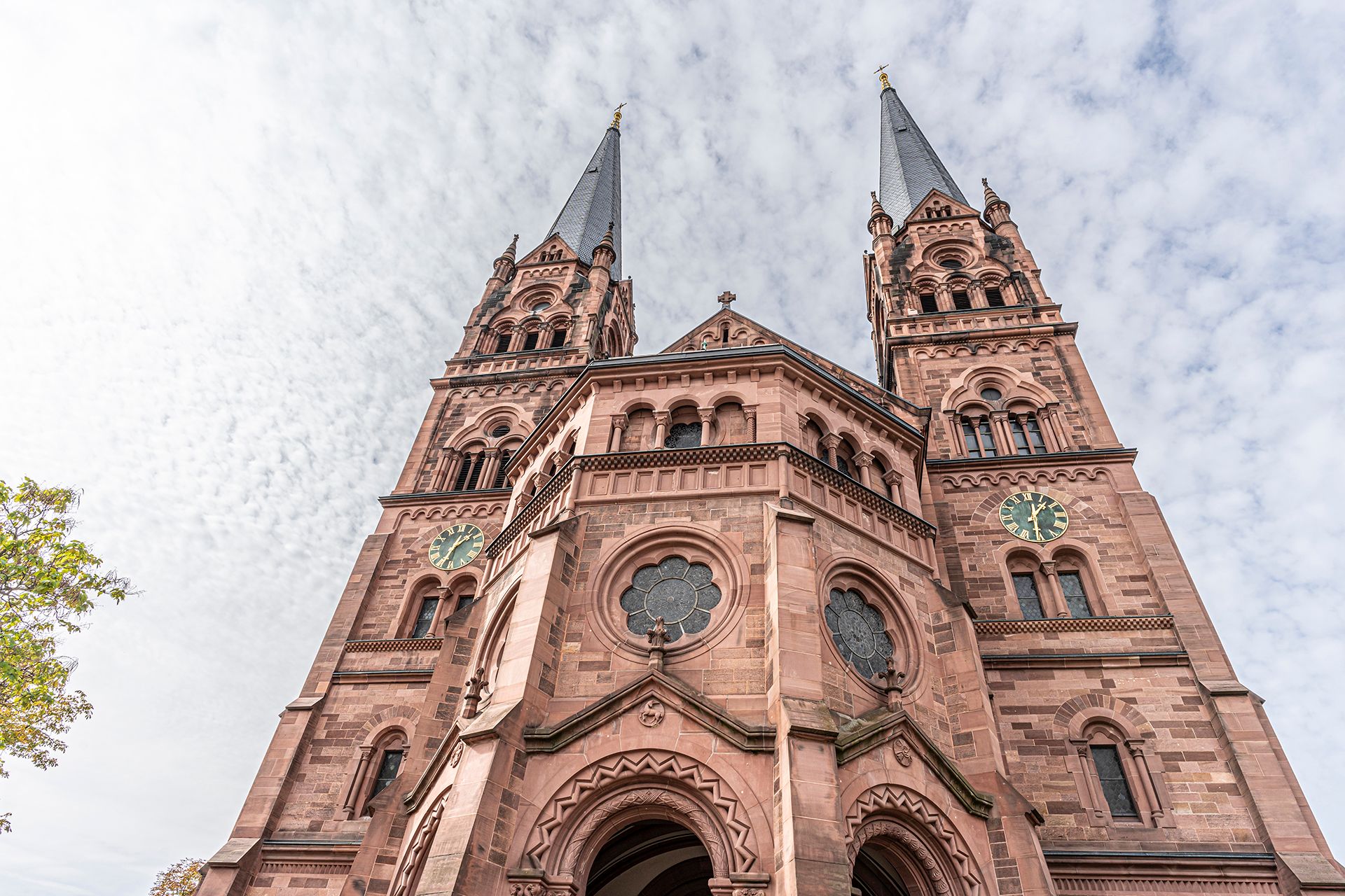 Außenansicht der Johanneskirche Freiburg