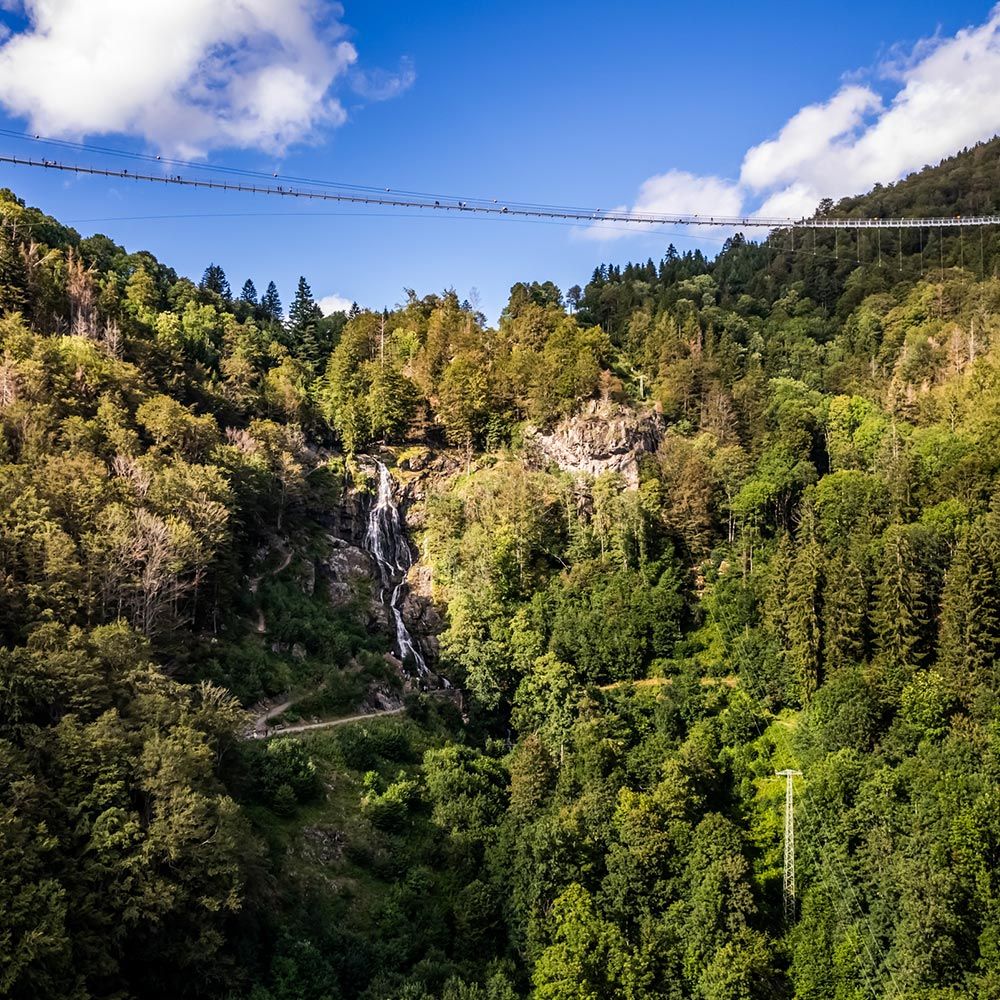 Drohnenaufnahme der Blackforestline in Todtnau