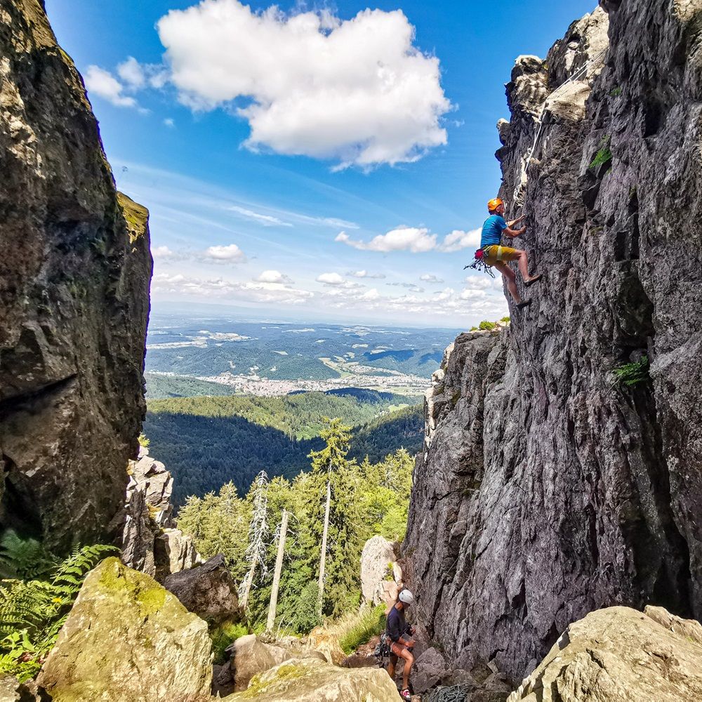 Klettern am Kandelfelsen