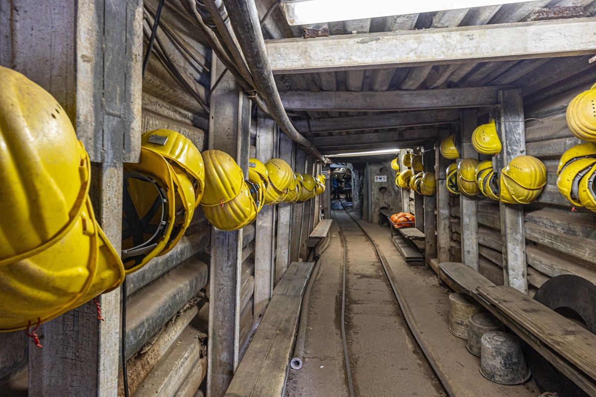Helme im Museums-Bergwerk Schauinsland
