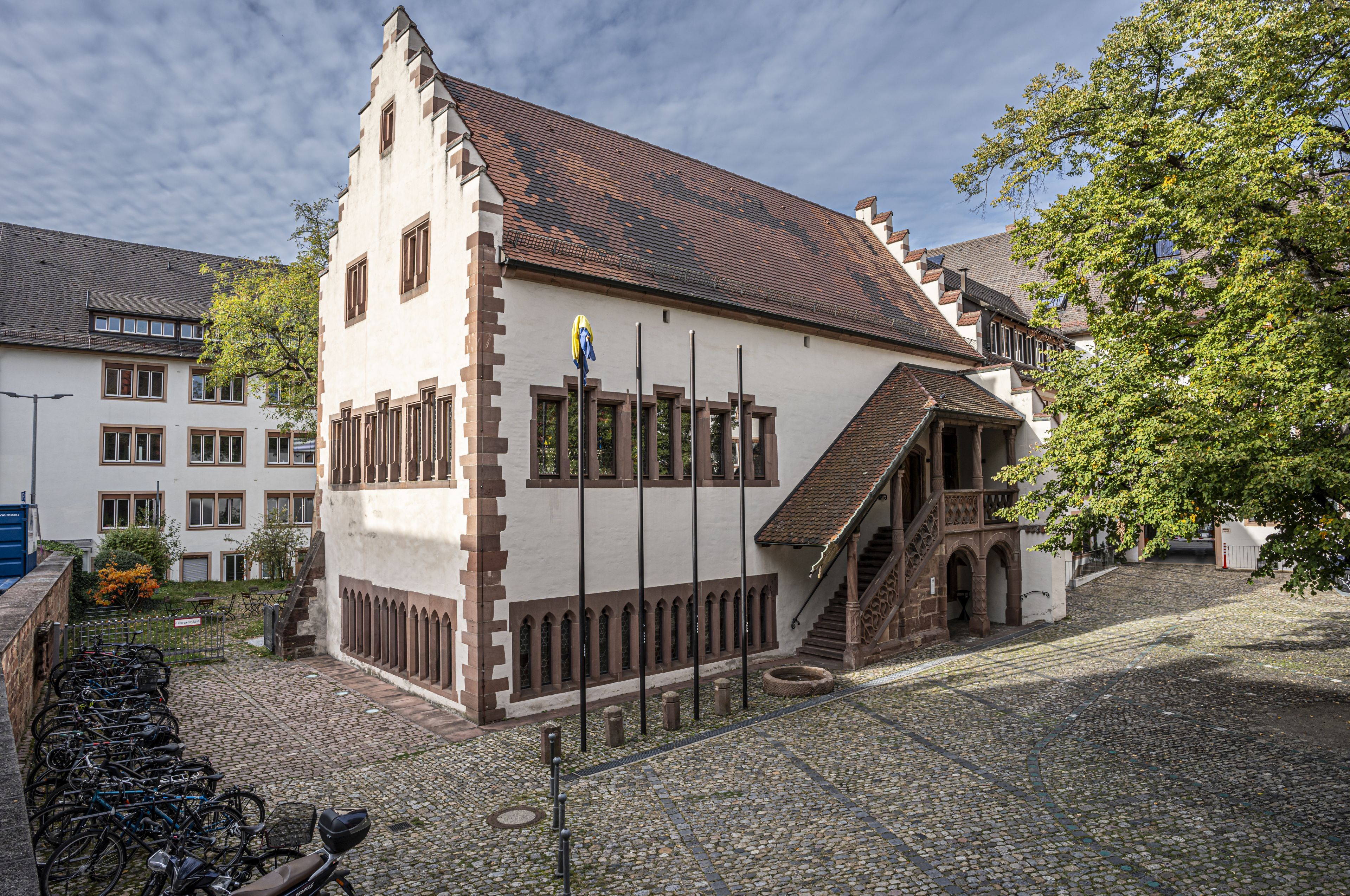 Die Gerichtslaube hinter dem Alten Rathaus in der Freiburger Innenstadt.