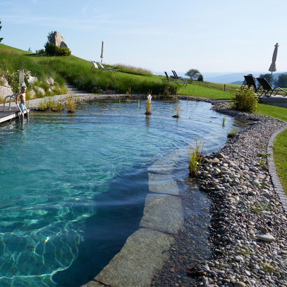 Naturbadeteich Hotel Die Lage in der Sonne
