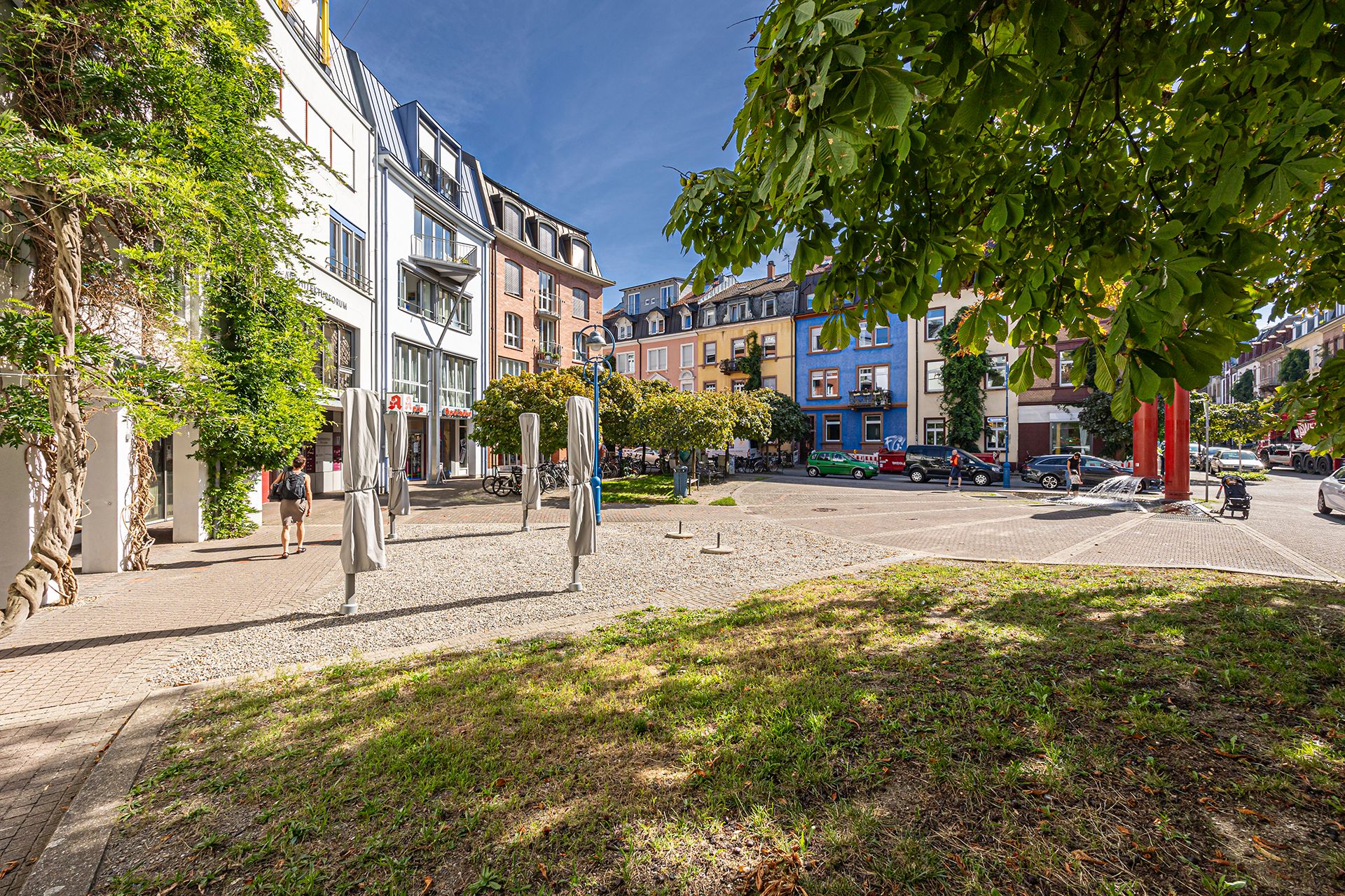 Der Lederleplatz in Freiburg-Stühlinger
