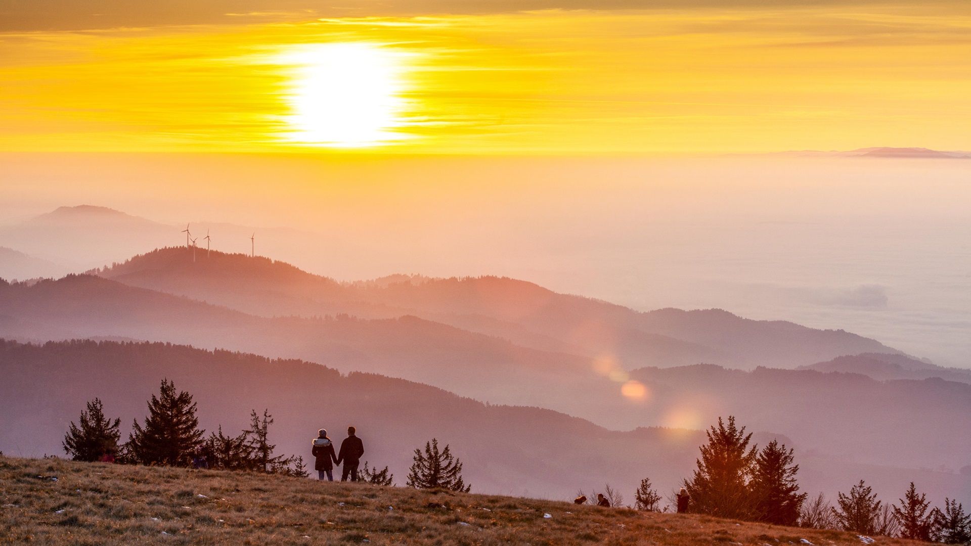 Ausblick vom Kandel bei Sonnenaufgang