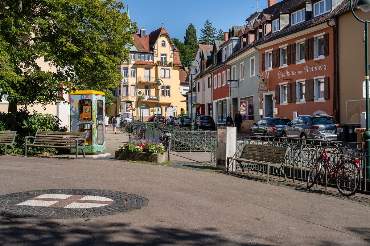 Blick auf einen Straßenzug in Herdern